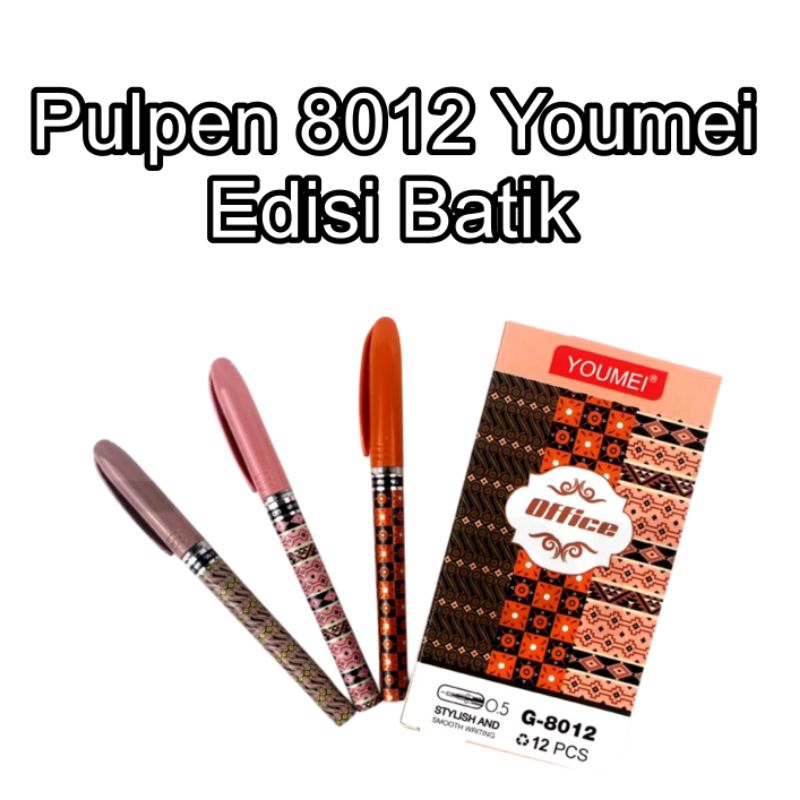 

Pulpen Batik Youmei Office / 12 Buah Pulpen Youmei G-8012