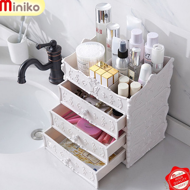 Toko Spesial Rak Kosmetik Putih Bermotif 2 dan 3 Tingkat
