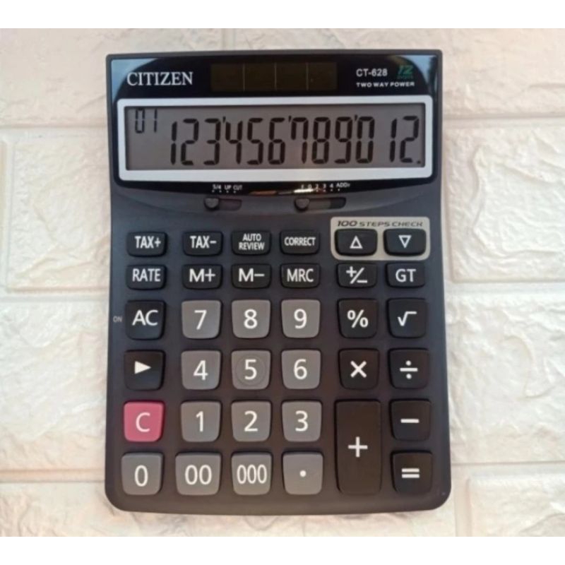 

CITIZEN CT628 12Digit Check & Correct Kalkulator / Calculator CT 628