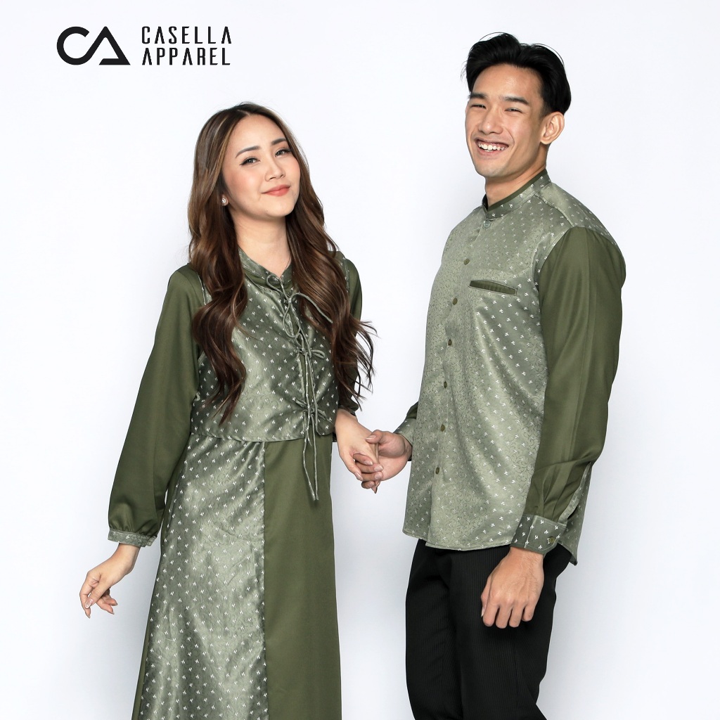 Casella X Forever Sweet Baju Koko Pria Lengan Panjang Batik Jeddah | Gamis Wanita Batik Mecca