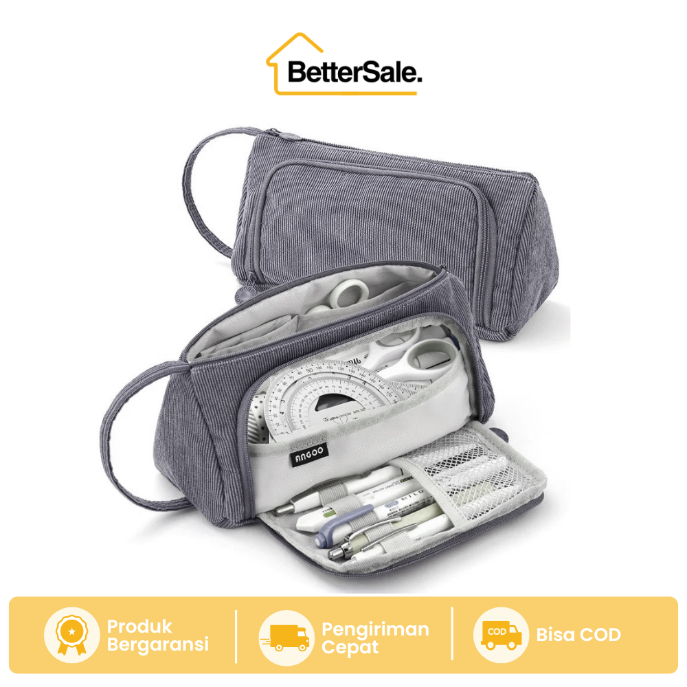 

Tempat Pensil Alat Tulis Pencil Case Pouch Stationery Organizer