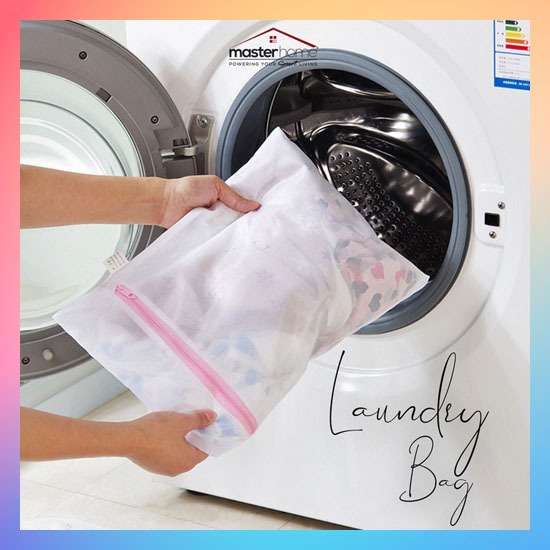 Laundry Bag Net Mesin Cuci 30x40 50x40 50x60Cm / Tas Londry Kantong Jaring Transparan Resleting Cuci