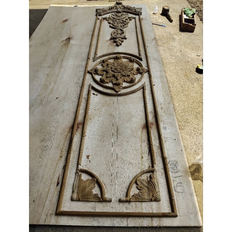 ukir tempel pintu | hiasan pintu ukir | set tempel pintu ukir | ukir ornamen tempel pintu rumah