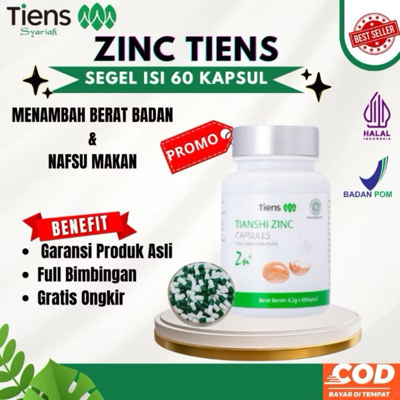 ZINC CAPSULES PENGGEMUK BADAN/KAPSUL PENGGEMUK BADAN ORIGINAL