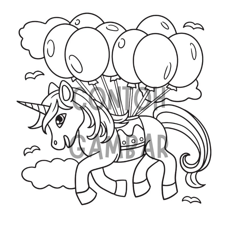 

KERTAS MEWARNAI ANAK UNICORN / LEMBAR MEWARNAI ANAK TK PAUD SD / KERTAS GAMBAR