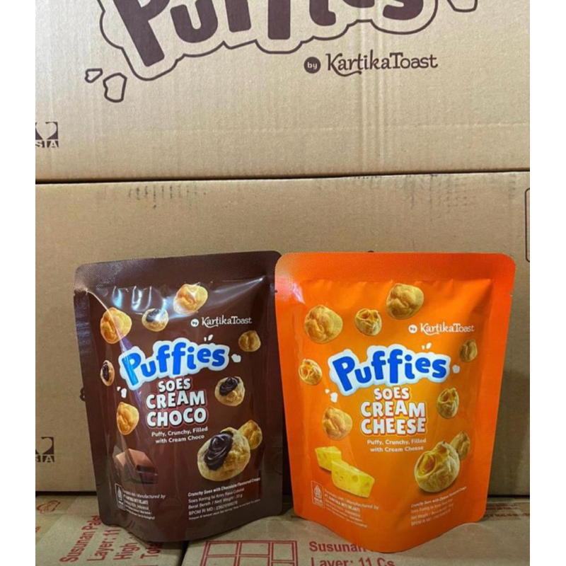 

Kartika Toast Puffies Soes Snack Cream Coklat dan Keju 33gr EXP OKTOBER 2025