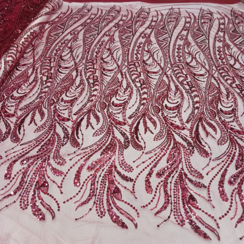 Bahan kebaya wanita till akar full payet mewah brukat payet akar terbaru