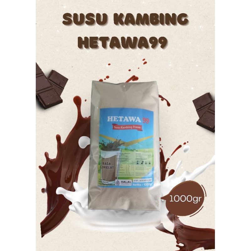 

Susu Kambing Etawa HETAWA99 Rasa Cokelat 1000 gram I Susu Kambing Enak Hemat