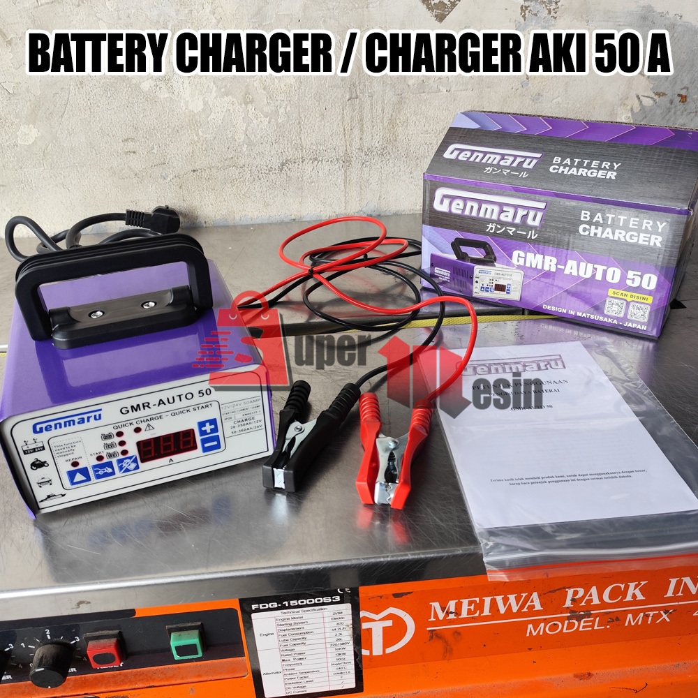 Charger Aki mobil motor 50 Ampere bisa accu 12v & 24v