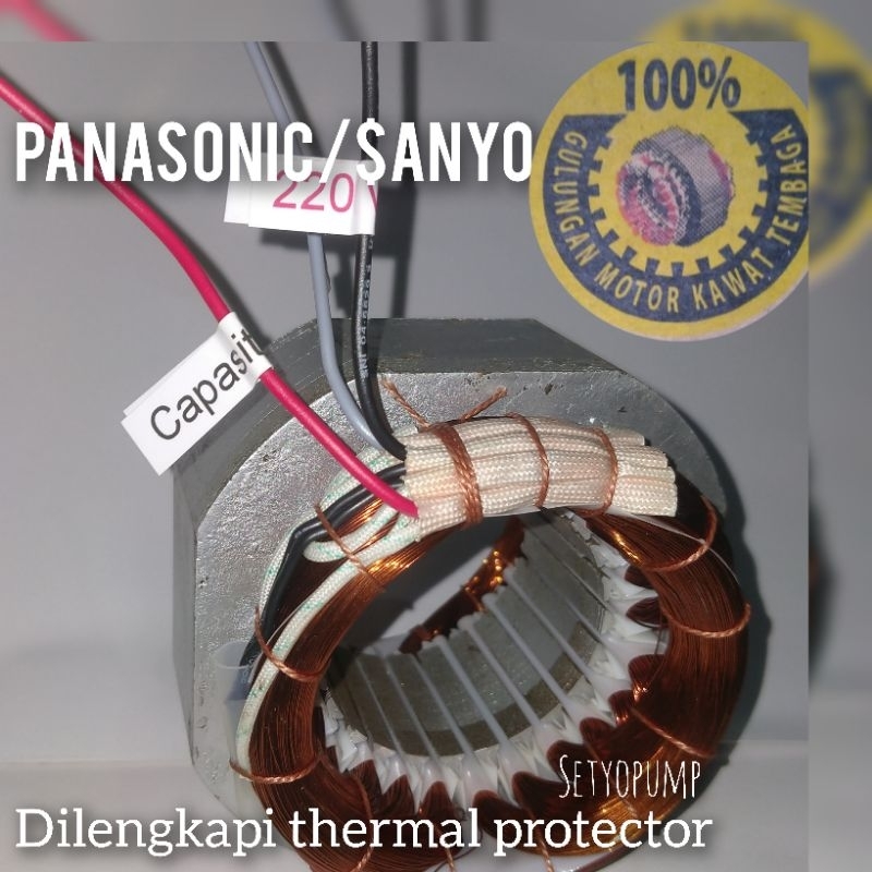 stator panasonic/ sanyo tembaga murni seri 125watt bearing 629