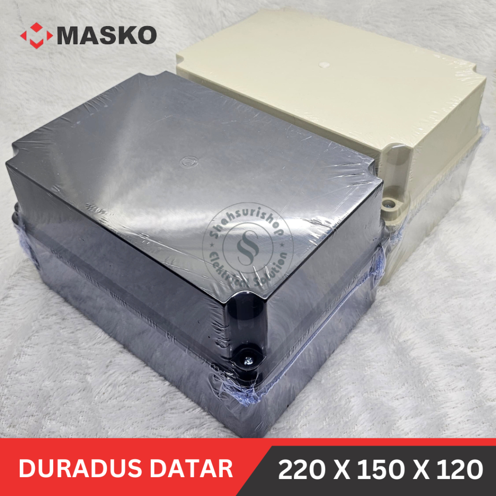 DORADOS DURADUS PLASTIK MASKO 220 X 150 X 120 MM DATAR POLOS HITAM PUTIH