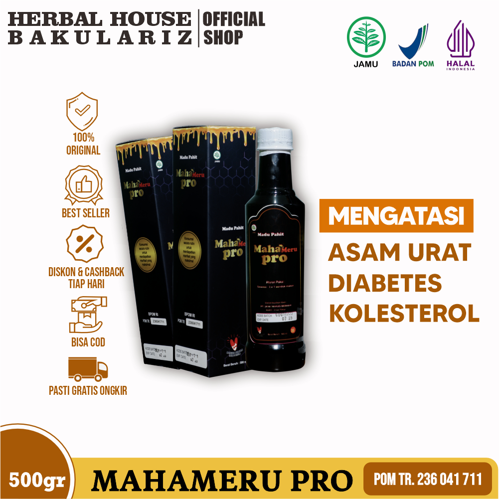 

Madu Pahit Mahameru Pro Madu Hitam Pahit Original Khusus Atasi Hipertensi Diabetes BPOM HALAL MUI