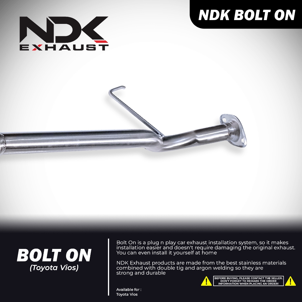 NDK EXHAUST BOLT ON UNTUK VIOS GEN 2,3 KNALPOT MOBIL RACING