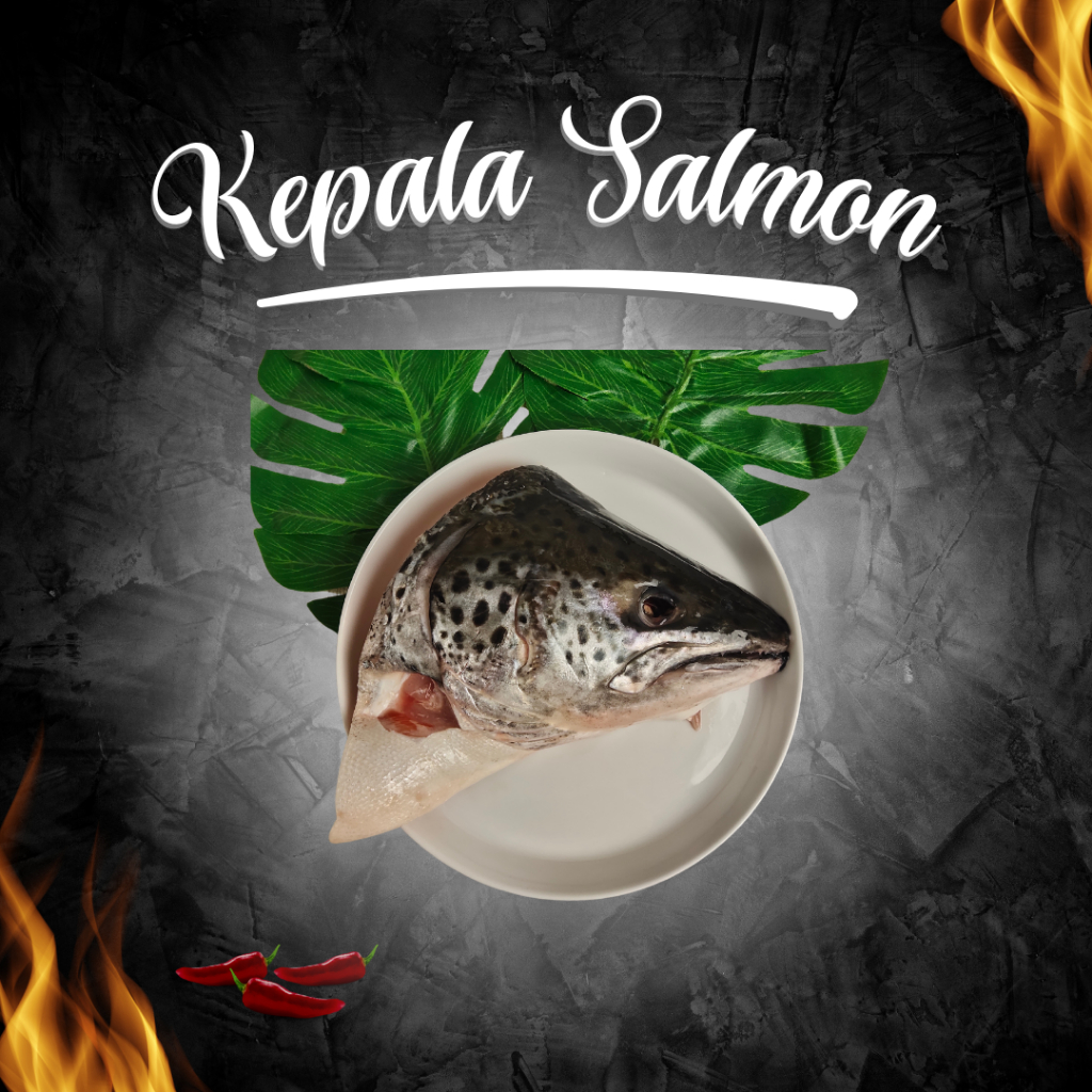 

Kepala ikan salmon fish head norway trout