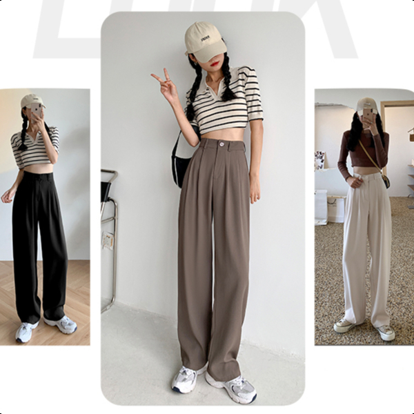 GDTIMA Kulot Celana Panjang Wanita Casual Korean Style Celana Kantor