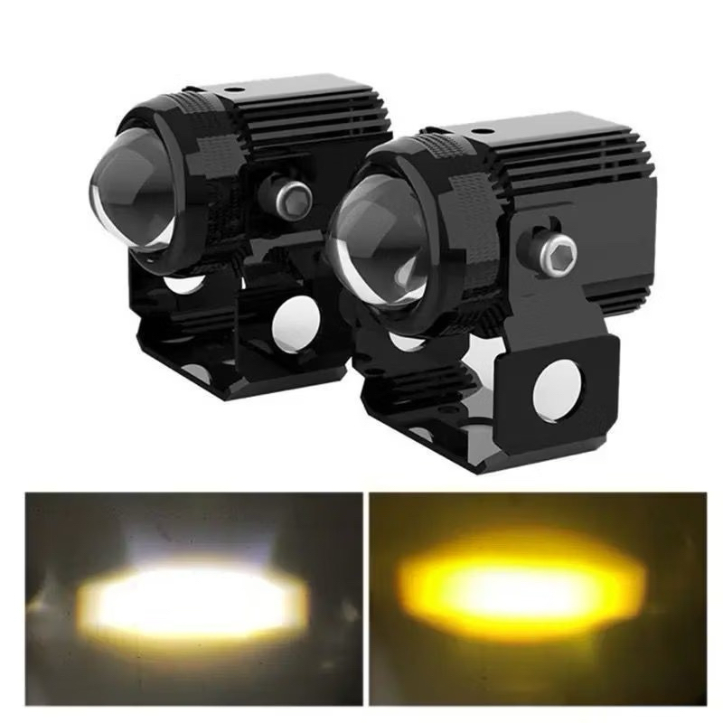 Lampu sorot laser d2 +plus kipas 2 warna Premium mini driving led super terang Lampu tembak laser d2