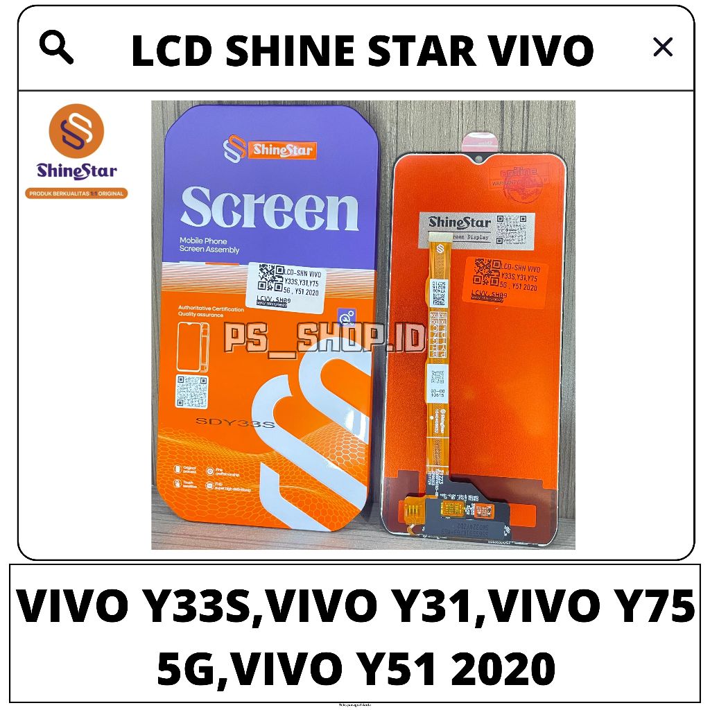 LCD VIVO Y33S / VIVO Y31 / VIVO Y75 5G / VIVO Y51 2020 / TOUCHSCREEN / SHINE STAR / SUPER LF