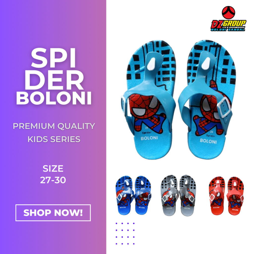 Sandal Anak BOLONI SPIDER Lucu Kekinian Termurah Lentur Nyaman Awet