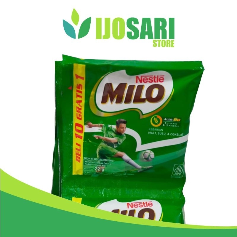 

MILO BUBUK SACHET 22GR 1 renteng @ 10+1 pcs