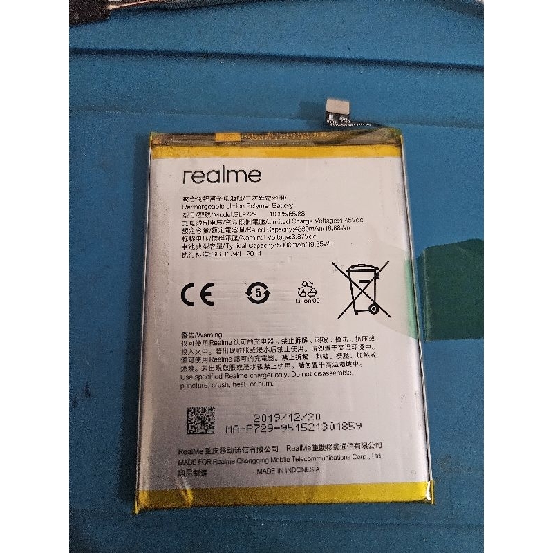baterai realme c3 blp 729