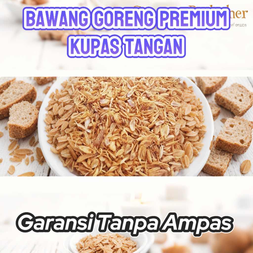 

Bawang Goreng Tanpa Ampas tepung atau kulit kupas manual