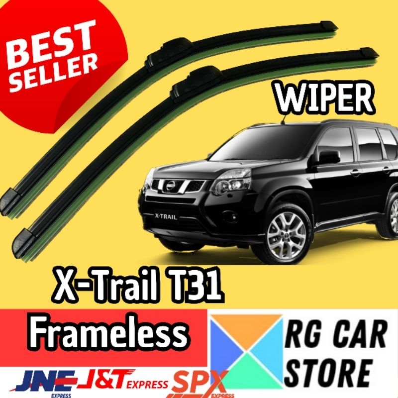 Wiper Kaca Mobil Nissan Xtrail T31 Frameless Full Karet Merek TMC Original