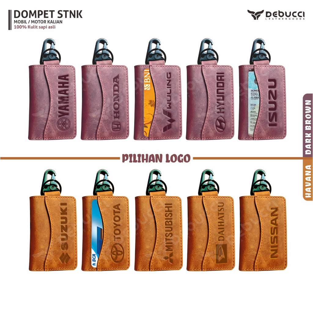 Debucci Leather goods - zarote 01 STNK holder / Gantungan STNK mobil motor / STNK Holder Kulit Asli