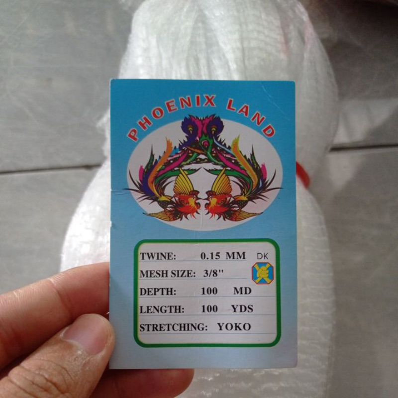 Jaring ikan luang  paling kecil ⅜ inchi 100md/100yds Yoko pukat ikan kecil jaring ikan wader jaring 