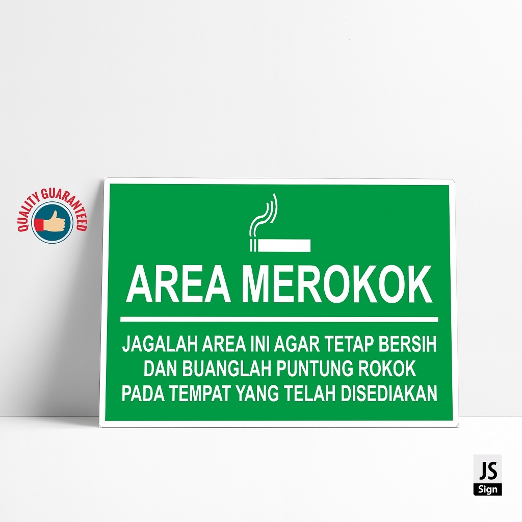 SAFETYSIGN K3 - AREA MEROKOK + PLAT 2MM
