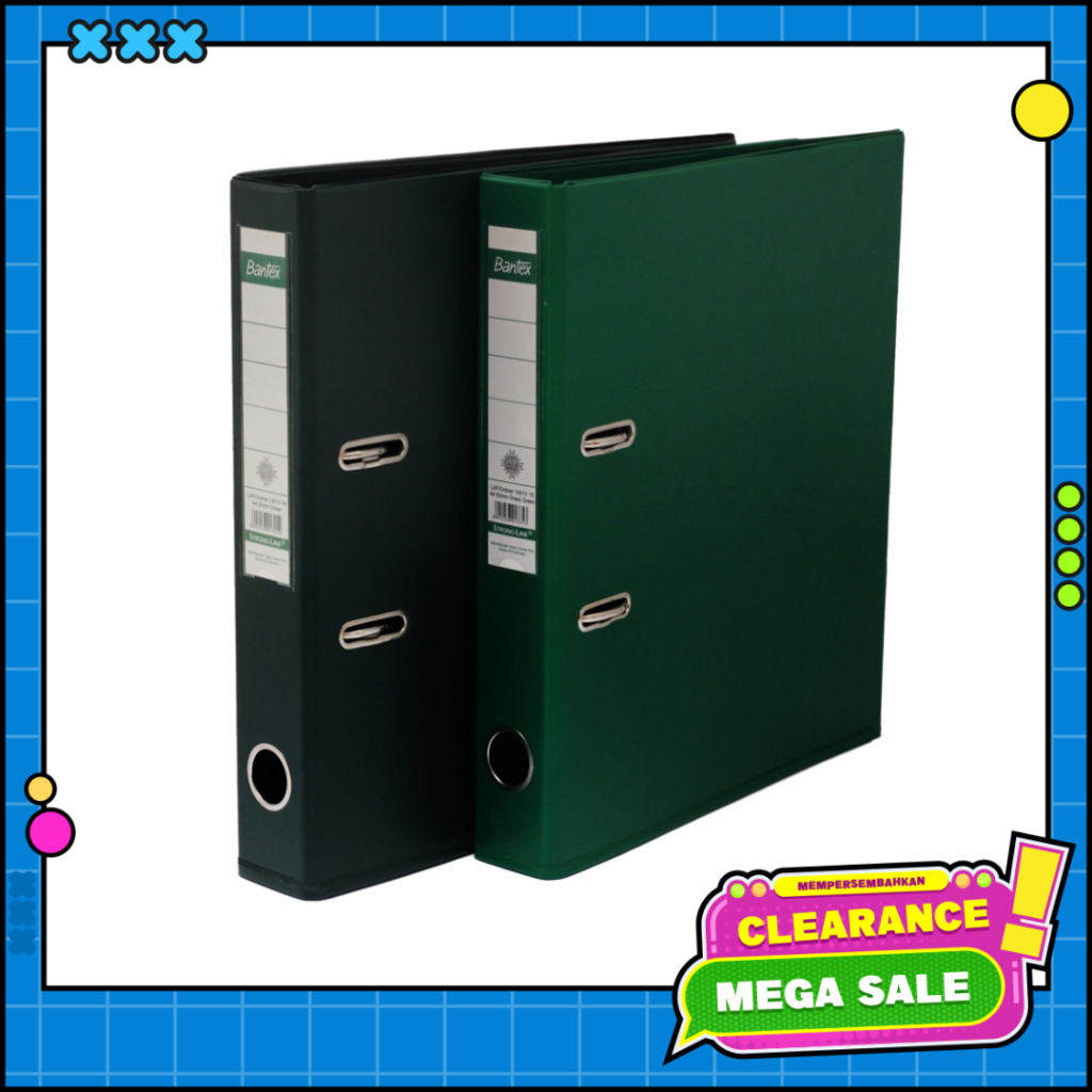 

Bantex Ordner A4 5cm Green - Grass Green 1451V PVC Lever Arch File