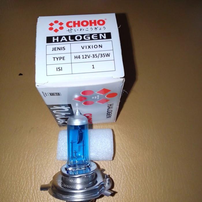 [1 PC] H4 VIXION BIRU CHOHO LAMPU DEPAN HALOGEN H4 MOTOR VIXION LAMPU DEPAN H4 MOTOR MOBIL UNIVERSAL