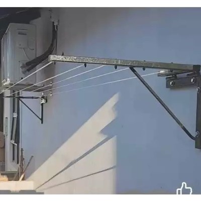 NEW!!! Jemuran Dinding Lipat Tempel Kuat Rak Jemur Baju Handuk Nempel Dinding Bahan Besi Baja Tahan