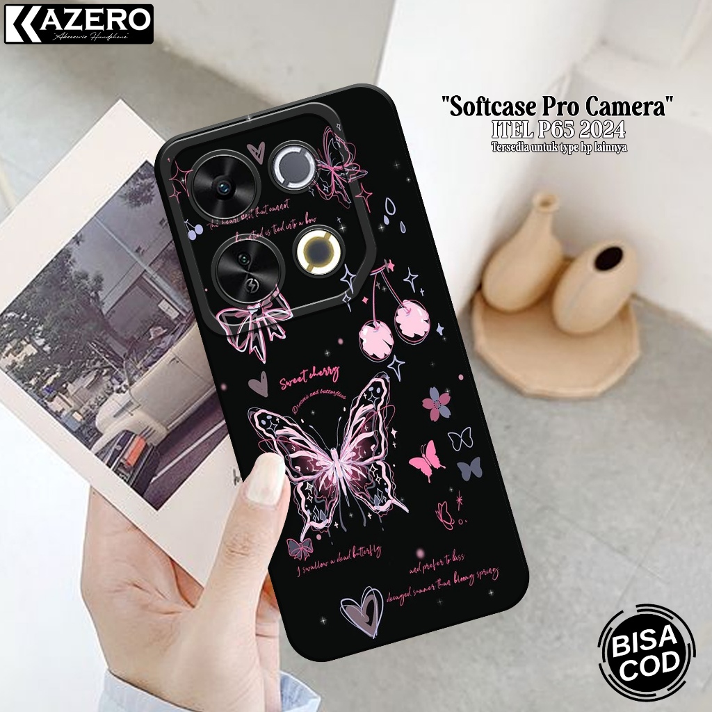 Silikon Hp Itel P65 2024 Pro Camera Softcase Itel P65 2024 Fashion Case Aesthetic Case Itel P65 2024