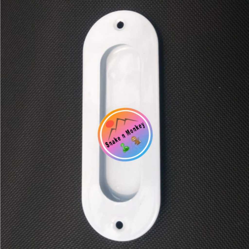 Handle Tanam Oval PUTIH - Kom Tarikan Pintu Geser Sliding WHITE