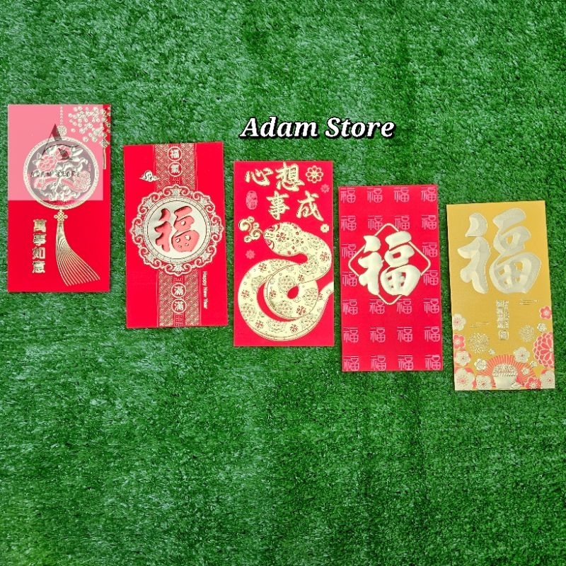 

Angpao imlek ukuran Panjang Premium 17 cm × 9 cm tahun 2025 amplop merah imlek
