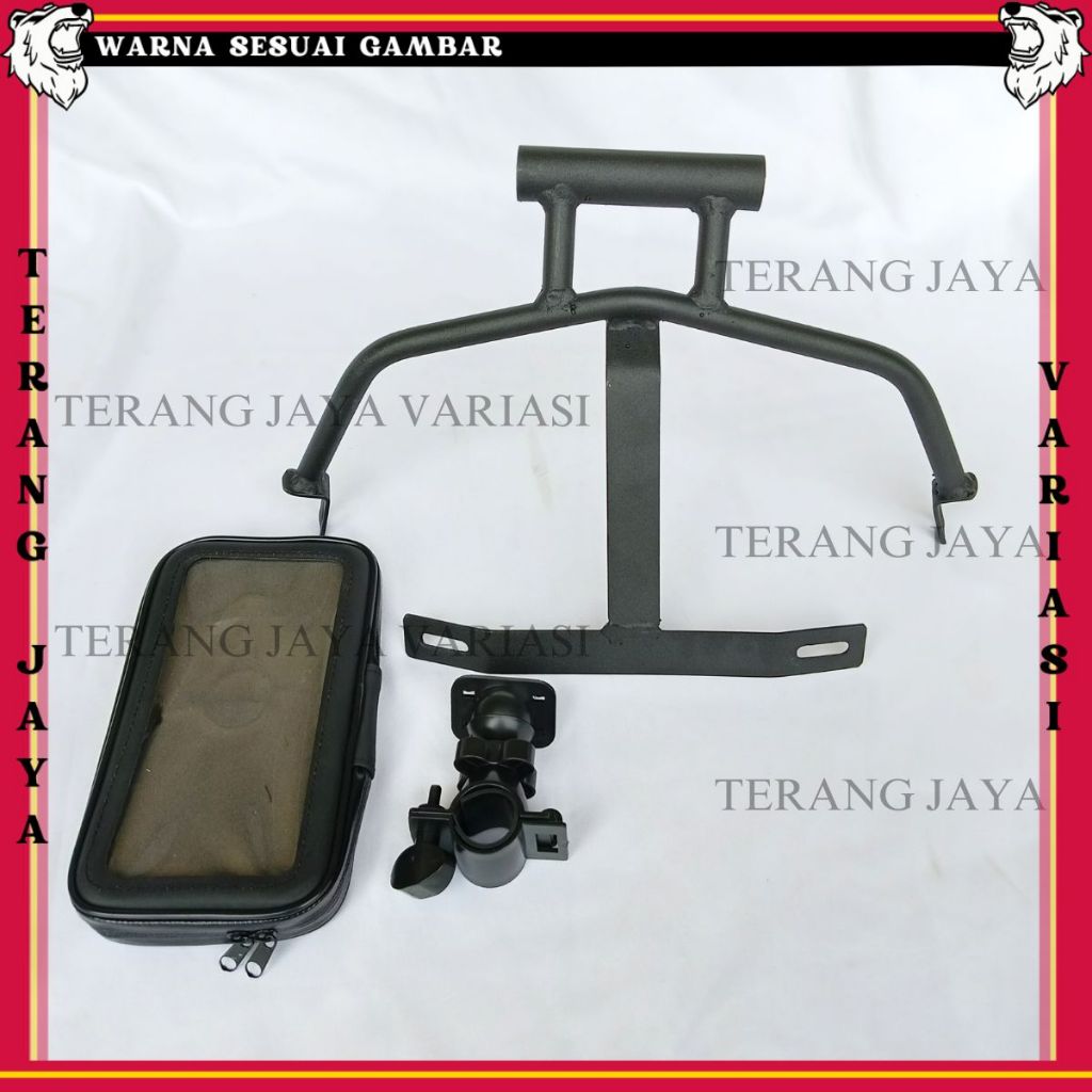 PAKET HOLDER GPS HP YAMAHA NMAX NEW PHONE HOLDER ALUMUNIUM STANG MOTOR BRAKET BRACKET BREKET HOLDER 