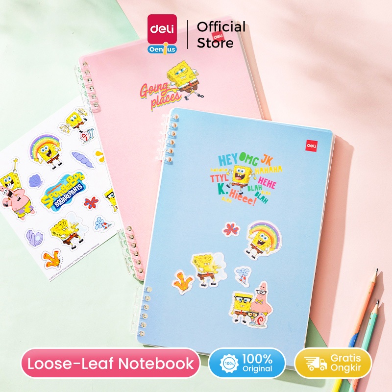 

Deli Binder / Loose-leaf Notebook 50 Lembar Spongebob Special Edition EN21X