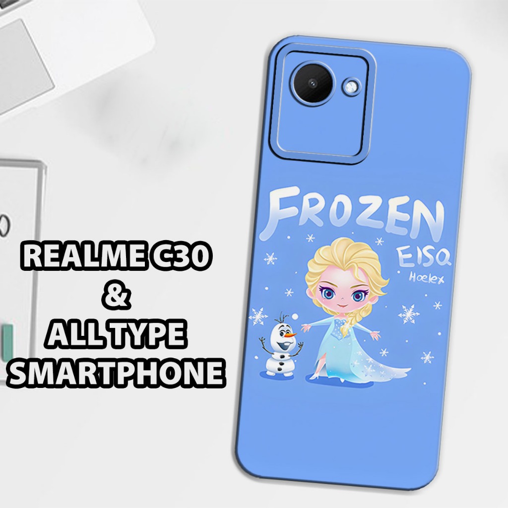 (GC19) Softcase karet Hp REALME C30 | Case Motif Gambar Frozen | Case REALME C30 Silikon Tpu Pro Cam