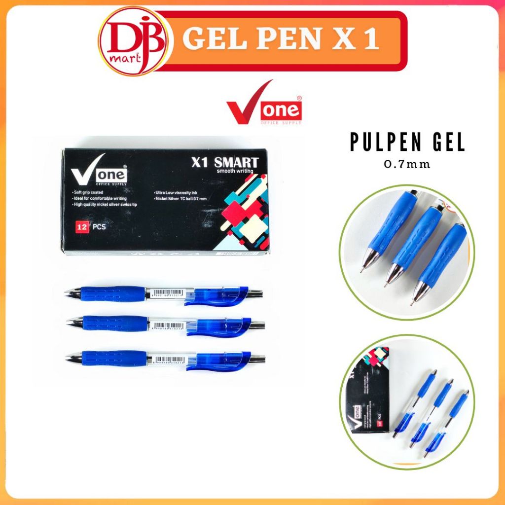

DJB - 12 Pcs Pulpen GEL PEN X 1 V One Bulpen 0.7 mm V-ONE