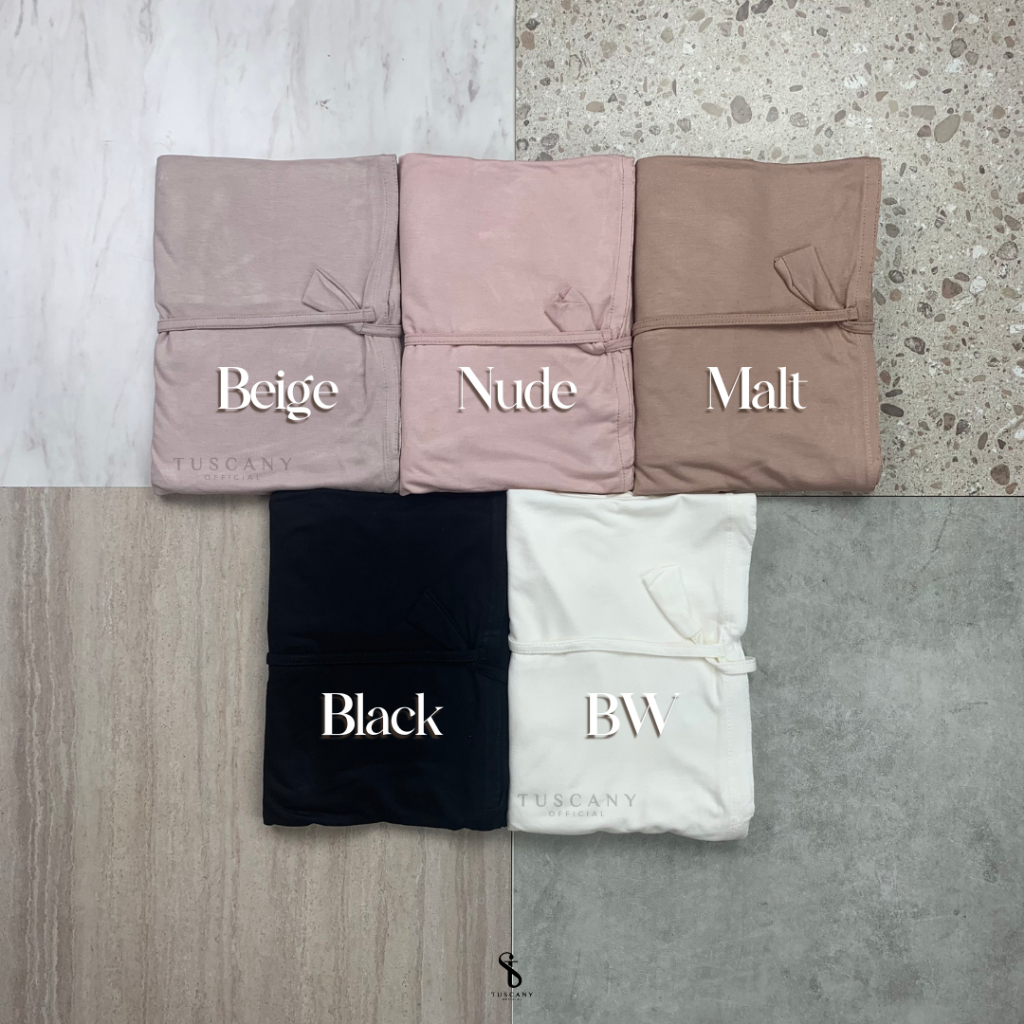 Tuscany Official –  Sejuk Bergo Instan Rayon Premium – Bergo Tali – Hijab Instan
