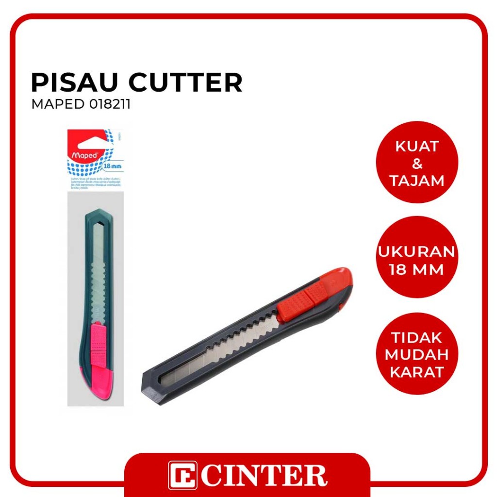 

MAPED - CUTTER NEW / PISAU KECIL / PEMOTONG UKURAN 18 MM 018211