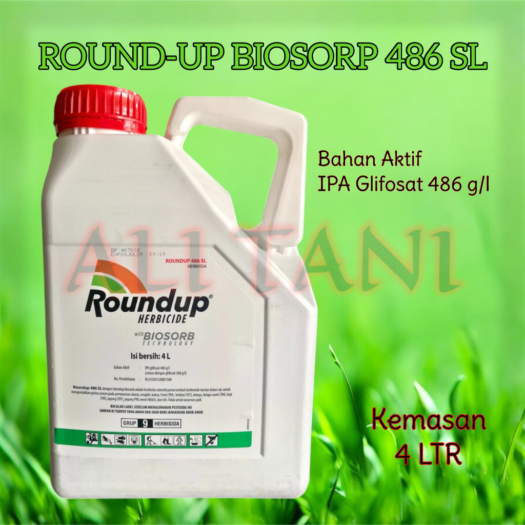 ROUNDUP kemasan 4 Liter Herbisida Sistemik/Racun Rumput