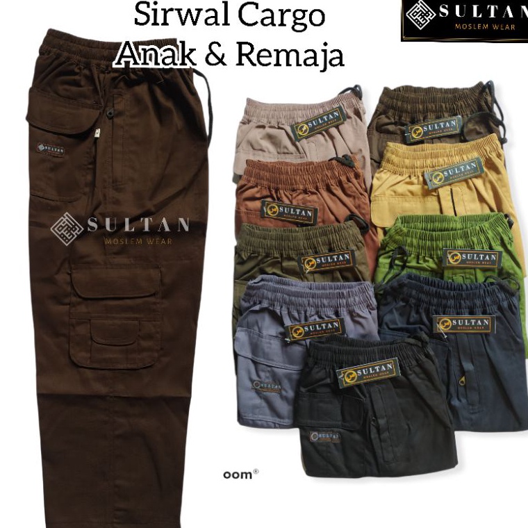 KODE K76W Celana Sirwal Cargo Anak Laki Laki Pria Usia Tanggung SD SMP 4 5 6 7 8 9 1 11 12 13 Tahun 