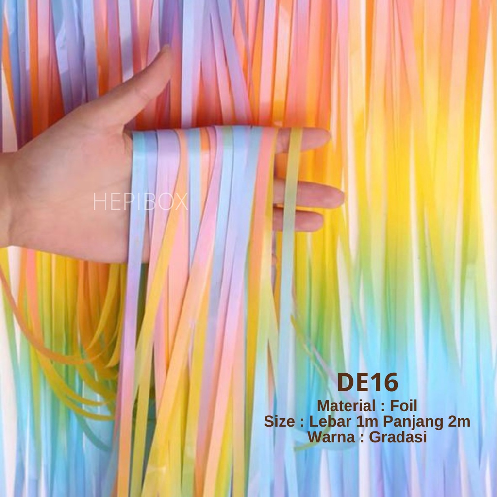 Tirai Pesta Ulang Tahun / Tirai Foil / Tirai Dekorasi / Dekorasi Pesta / dekorasi ulang tahun / tira