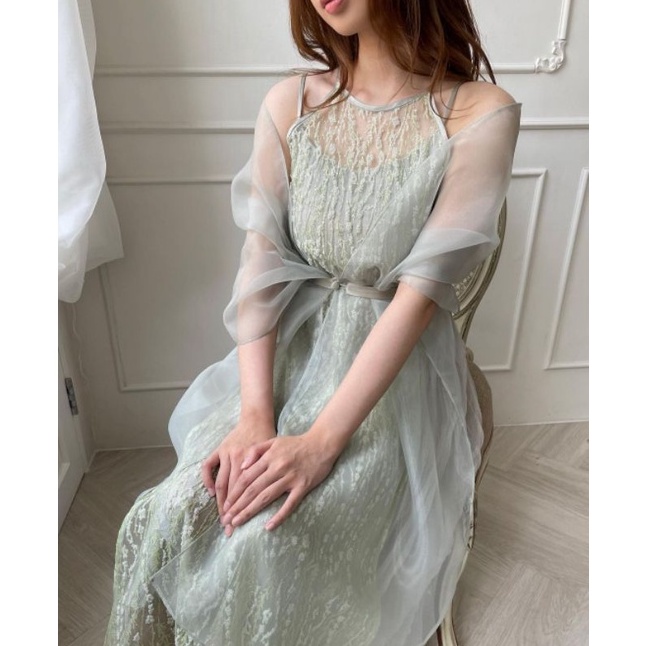 KODE K65K Selendang Organza Scraft Aksesoris Gaun Wanita Gaun Prewedding Scraft Organza Dot