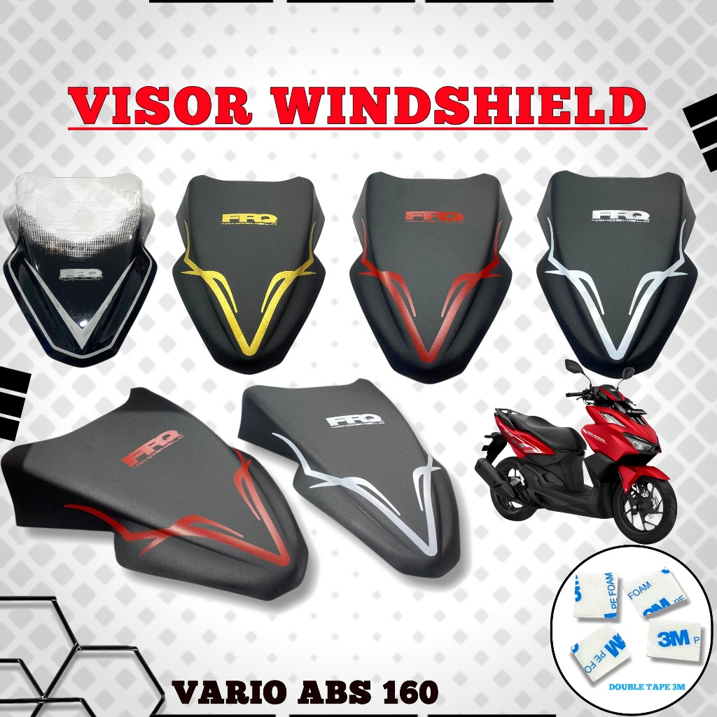 VISOR VARIO NEW 160 CBS VISOR WINDSHIELD VARIO 160 VISOR VARIO VARIO NEW FREE DOUBLE TAPE