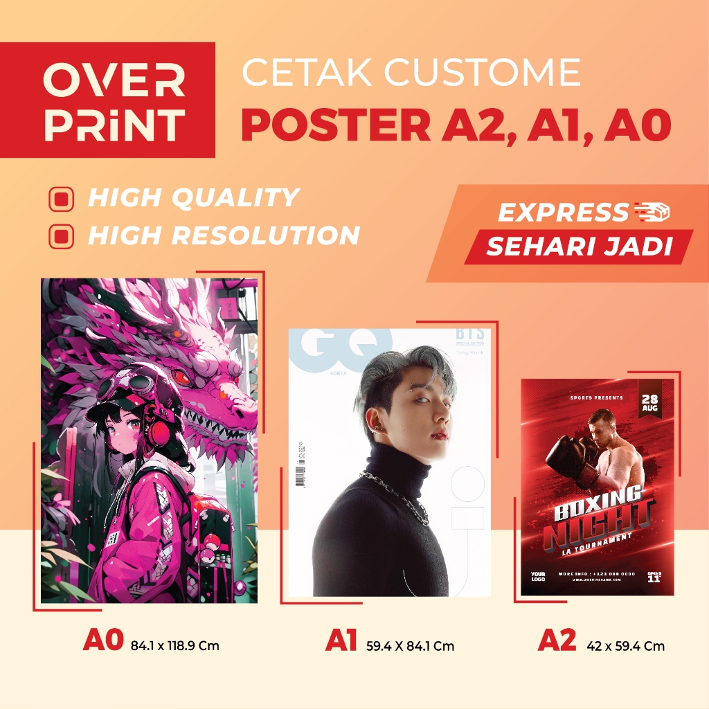 

Cetak Poster / Foto KPOP Uk A2, A1, A0 & Custome Size | High Quality | Express SAMEDAY 1 HARI SIAP