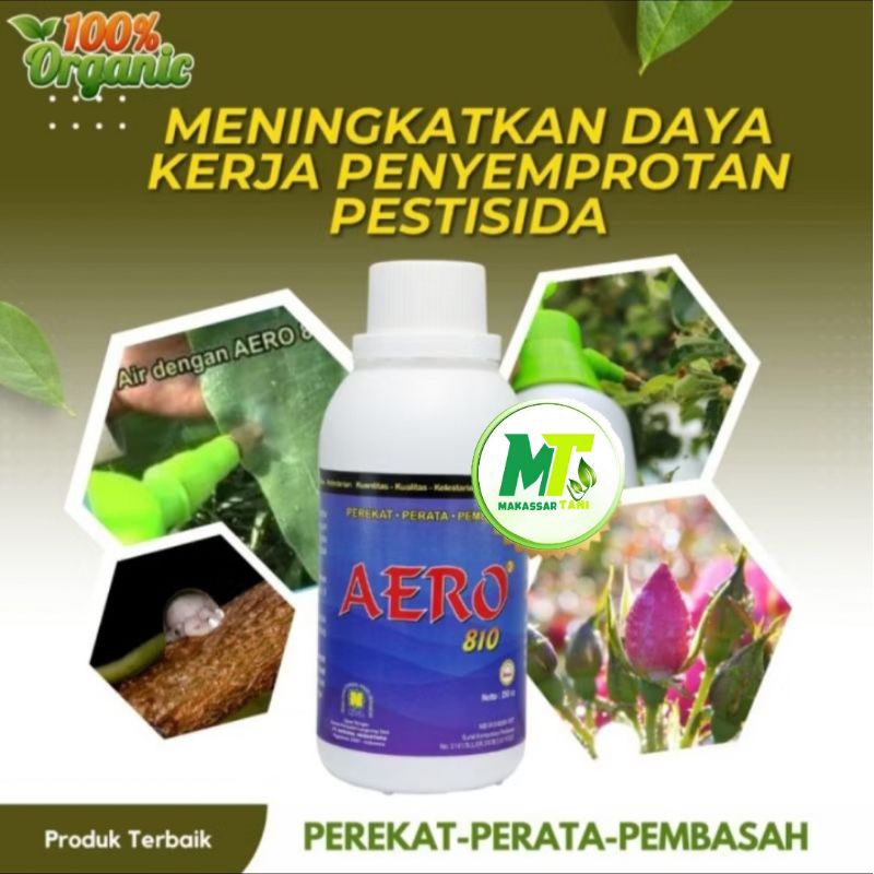 AERO 810 (PEREKAT PERATA PEMBASAH) TIDAK MUDAH TERCUCI AIR HUJAN PADA SAAT PENYEMPROTAN Makassar Tan