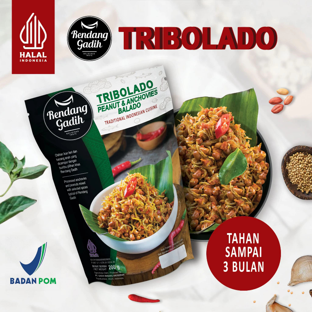 

Rendang Gadih - Teri Kacang Balado 200gr / Halal 100% Original