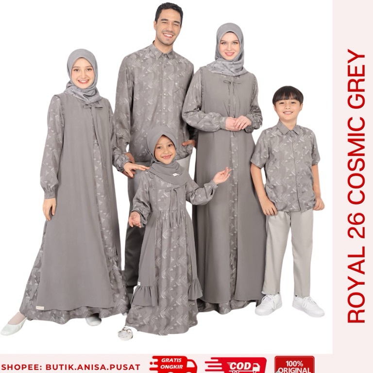 KODE L57B GAB  ETHICA ROYAL 26 COSMIC GREY Sarimbit Keluarga 224 Gamis Kagumi 317 Kagumi kids 166 Ko